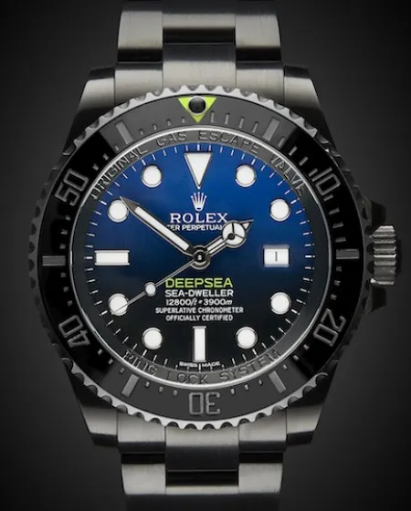 rolex sea dweller blue black