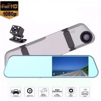 IP SHOP กล้องกระจกติดรถยนต์ หน้า/หลัง HD Touch Rearview Mirror Cam Recorder รุ่น L1038 จอระบบสัมผัส 4.3 นิ้ว FHD1080P