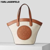 KARL LAGERFELD - K/TULIP MEDIUM CANVAS TOTE BAG 231W3056 กระเป๋าถือ