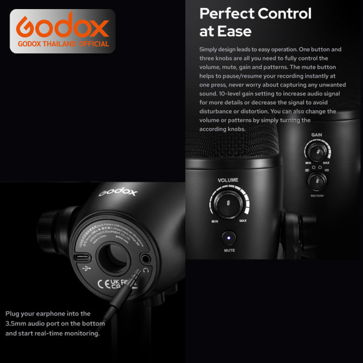 godox-microphone-umic82-multi-pattern-usb-condenser-สำหรับ-live-streame-video-รับประกันศูนย์-godox-thailand-3-ปี