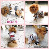 Kutiepom เสื้อ ชุด กันฝน สุนัข แมว กันฝนอย่างดี Pet Dog Raincoat Jumpsuit for Dog or Cat