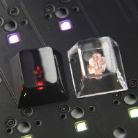 Fully Transparent PC Keycap Gamer Mechanical Keyboard Crystal Clear Black Backlit RGB Customized DIY Key Caps Cherry R4 Profile