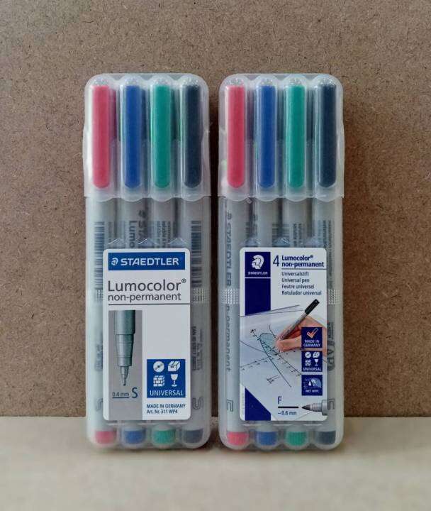 ชุดปากกา Staedtler Lumocolor (NonPermanent) 4 ด้าม ชนิดลบได้
