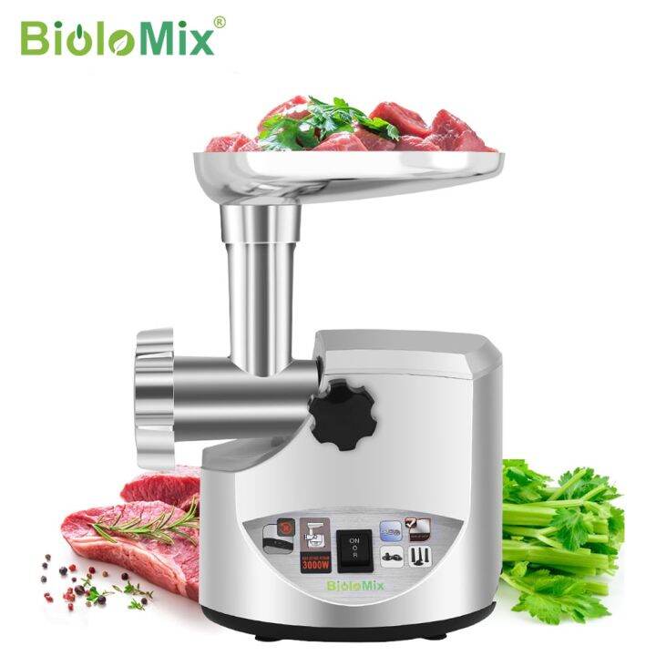 Heavy Duty 3000W Max Powerful Electric Meat Grinder Home Sausage Stuffer Meat Mincer Food