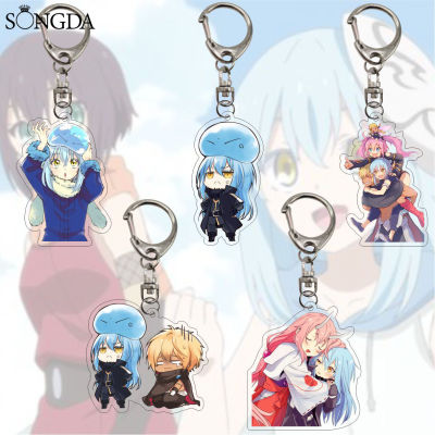 Anime That Time I Got Reincarnated as a Slime Keychain Cute Acrylic Figures Rimuru Tempest Keyring Bag Charm Pendant Key Chain