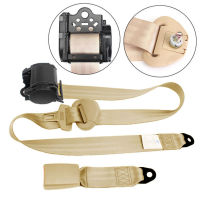 3 Point Automatic Car Front Seat Belt Buckle Kit Retractable Safety Straps