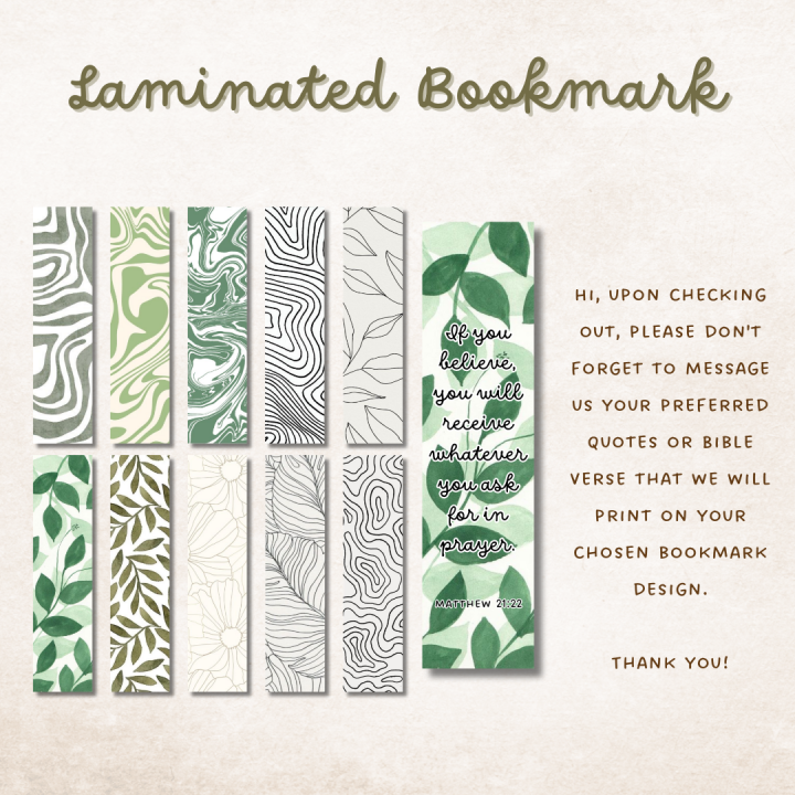 Laminated Bookmark Personalized Bookmark Lazada PH