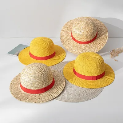【CC】31 35cm Luffy Hat Straw Hat Performance Animation Cosplay Sun Protection Accessories Hat Summer Sun Hat Straw Hats For Women