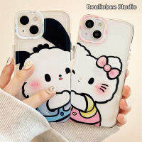 Kawaii Hello s เคสศัพท์ Sanrio การ์ตูน Pochacco 14 13 12 11 X Xs Plus Pro Max เปลือกป้องกันของเล่นคริสต์มาสของขวัญ