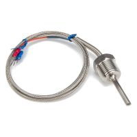 Holiday Discounts FTARP09 PT100 Type 1M Metal Braided Cable 50Mm Probe Head RTD Temperature Sensor 1/8 1/4 3/8 1/2 3/4 Inch Thread