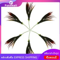 Funnmall 6pcs พืชปลอมสำหรับการตกแต่งสวนตกแต่งพลาสติกสีเขียวขจีตกแต่งเครื่องประดับพืชปลอมที่ใช้กันอย่างแพร่หลาย