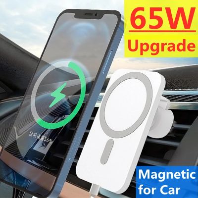 65W Magnetic Wireless Car Charger Phone Holder For iPhone 14 13 12 Pro Max Mini Macsafe Fast Wireless Car Charging Station