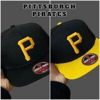 【KFAS Clothing Store】 MLB Pittsburgh Pirates หมวกแก๊ปย้อนยุควินเทจคุณภาพของแท้สแน็ปแบ็ก