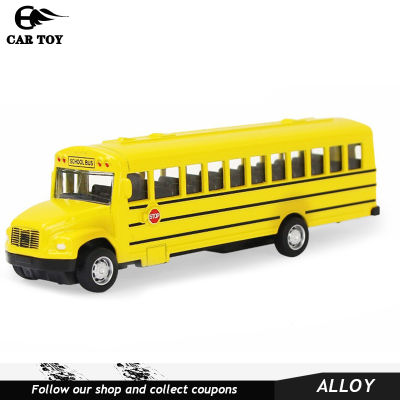 Car Toys 1PCS 1:32 Alloy Simulated School Bus Yellow Diecast Pull back Car Children Metal Automobile Vehicle Toys Educational Toys for Boys Gift toys