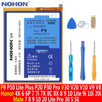 NOHON P9 P10 Lite Plus P20 P30 Pro Honor 10 9 8 Lite 7 6 4X 7X 8X Mate 9 10 20 Pro 30 V10 Replacement Bateria