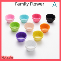 Family Flower Flash Sale แม่พิมพ์เค้กซิลิโคนใช้ซ้ำได้10ชิ้นแม่พิมพ์อบเยลลี่ถ้วยคัพเค้กเครื่องมือทำขนมในครัว