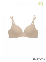 SABINA BRALESS เสื้อชั้นในไม่มีโครง Seamless Fit รุ่น Pretty Perfect รหัส SBU9700 สีเนื้อเข้ม