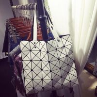 Issey Miyake Laser bag new womens bag geometric rhombic handbag shoulder bag fashion folding ladies bag trendy