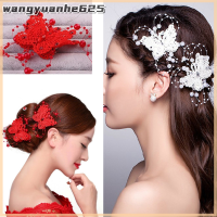 [WYH Store] COD 1x Butterfly hair clips เจ้าสาวหัวลูกไม้ Pearl handmade Wedding Fashion New