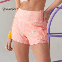 Wakingbee Motive Shorts (Coral) ขาสั้นออกกำลังกาย มีซับใน มีกระเป๋า ขอบเอวเรียบเก็บพุง ใส่ว่ายน้ำได้