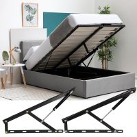 2 Sets Pneumatic Storage Bed Lift Mechanism Heavy Duty Steel Gas Spring Bed Storage Lift Support Bar Kit Load Capacity 20KG