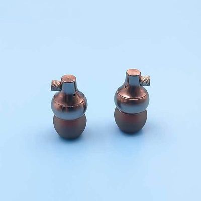 ✿♦ Titanium Color MMCX Earphones DIY 10MM Speaker unit Shell Case Brass Metal Earphones Housing DIY