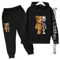 2023 Hoodie Set Kids Anime Sweatshirts Boys Girls Baby Clothes Sweater Sets Cartoon Hooded Autumn Clothings