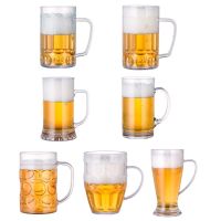 Shatterproof Beer Mug Unbreakable Acrylic Drinking Cups Juice Glasses for Milk Champagne Cup Kitchen Bar Party Water Cup Cups  Mugs Saucers