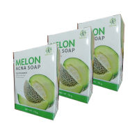 สบู่เมล่อน MELON ACNA SOAP 70 กรัม (3 ก้อน )