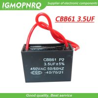 5pcs CBB61 3.5uf starting capacitance AC Fan Capacitor igmopnrq 450V CBB 3.5uf Motor Run Capacitor