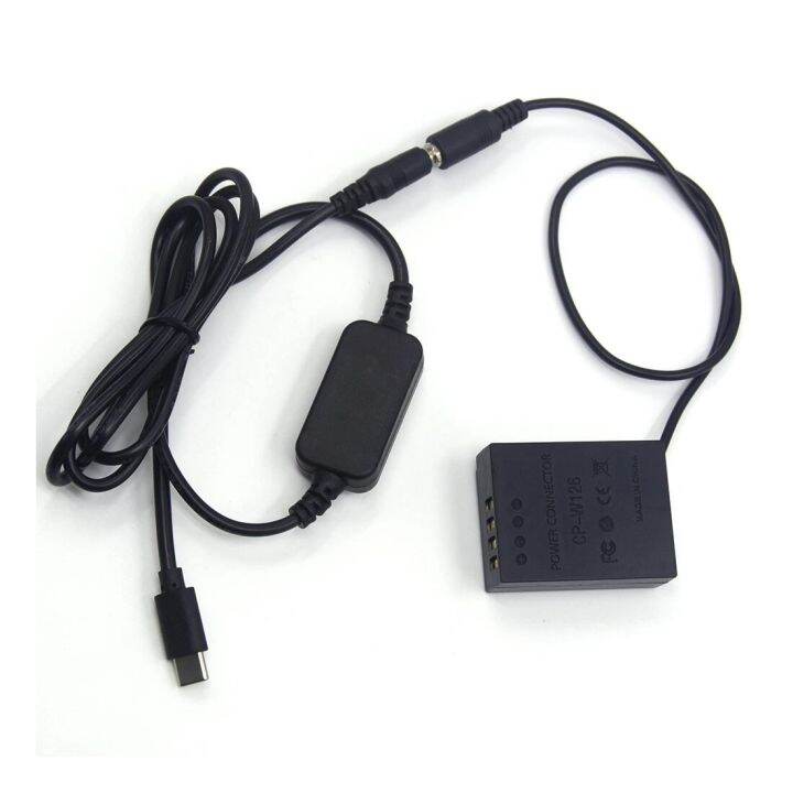 Batteria fittizia NP-W126, interfaccia USB a NP-W126 Adattatore batteria fittizia a decodifica completa per Fuji X-T1 X-T2 X-T3 X-T10 X-T20 X-T30 X-Pro1 X-Pro2 X-Pro3