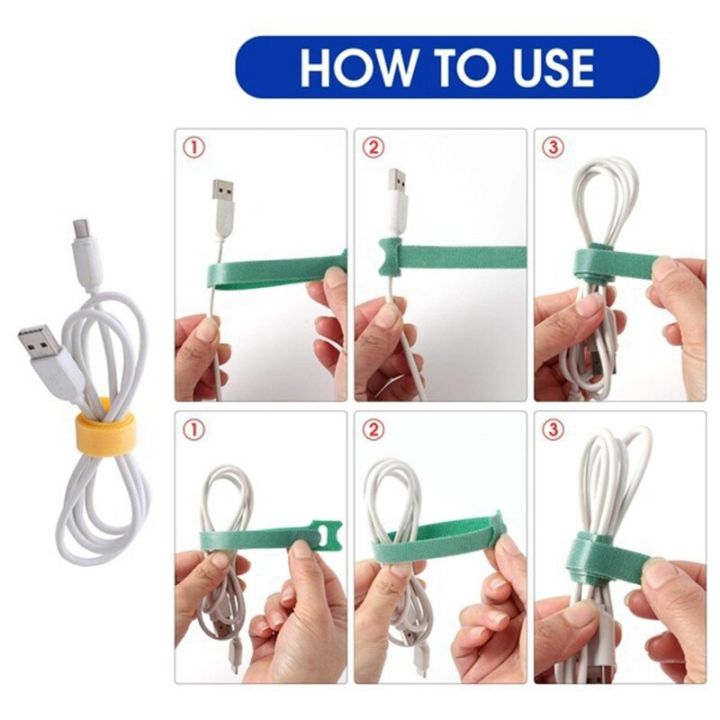 30pcs-50pcs-detachable-cable-ties-color-reusable-nylon-ties-t-type-cable-organizer