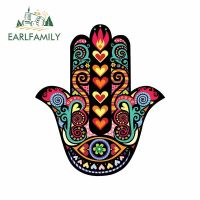 EARLFAMILY 13cm For Hamsa Hand Car Bumper Stickers Vinyl Material Decal Laptop Windows Motorcycle for VAN JDM RV Decoration