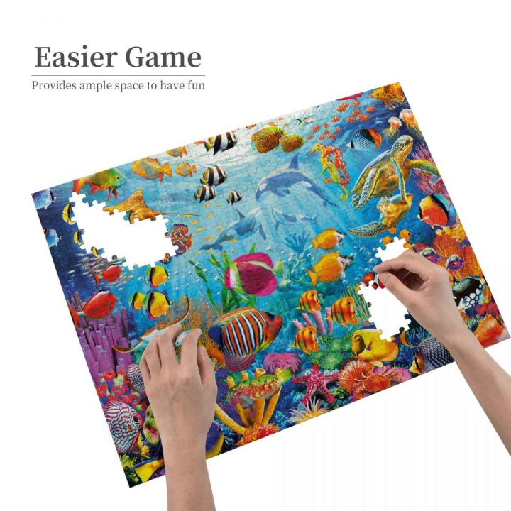 art-of-play-reef-rush-hour-wooden-jigsaw-puzzle-500-pieces-educational-toy-painting-art-decor-decompression-toys-500pcs