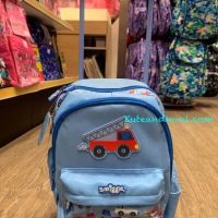 เป้ล้อลากมีไฟ ป้ายหอม Smiggle Teeny Light up Trolly backpack - รถ