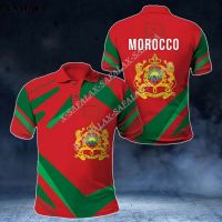 Xzx180305 Morocco flag of our 3D full print men type Polo POLO shirt Short Sleeve stream wear standard Tee Top party sporty