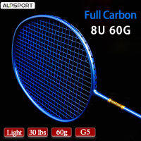 ALP ZJ3.0 100% คาร์บอนไฟเบอร์ Ultralight 4U 60G ไม้แบดมินตันพร้อมกระเป๋า Strings 22-30LBS G5 Professional Racquet กีฬาสำหรับผู้ใหญ่