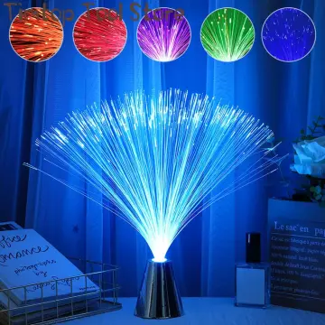 Lâmpada de fibra óptica multicolor, USB Starry Sky Light, LED