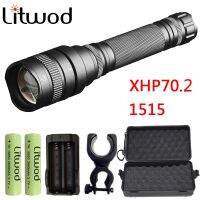 Z25 200000lm Original CREE XHP70.2 32w Powerful Tactical LED flashlight torch zoom lens 2pcs 18650 battery