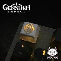 คีย์แคปแป้นพิมพ์แบบกำหนดเอง Genshin Impact Elements/Visions V2-Keycaps ช่างฝีมือ (สีขาว)