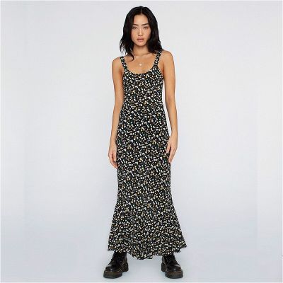 ‘；’ Summer Women Floral Print Spaghetti Strap Bodycon Dress Sleeveless Fishtail Slip Dress Elegant Y2K Long Dresses