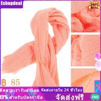 Eshopdeal【Ready Stock】 1Pc ผ้าพันคอผ้าลินินสีเดียวผ้าพันคอสไตล์ยู่ยี่ผ้าพันคอผ้าฝ้ายและผ้าลินินสไตล์เรียบง่าย (สีชมพู)