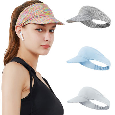 [hot]Sports Empty Top Sun Hat Female Portable Outdoor Sunscreen Caps Breathable Sweatproof Headband Hats Women Running Tennis Cap