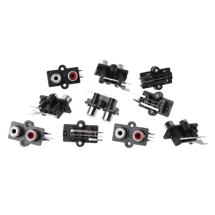 10pcs Gold RCA Female Jack Pin PCB Socket – Audio Video A/V Connector