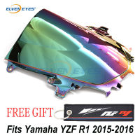 ElvenตาสำหรับYamaha YZF R1 2015 2016 อุปกรณ์มอเตอร์ไซค์คู่ฟองF AiringกระจกกระจกYZFR1 15 16 ลมVisorสปอยเลอร์D Eflector