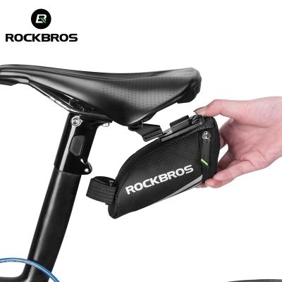 【CW】 ROCKBROS อานจักรยานกระเป๋าสะท้อนแสงแบบพกพาหาง Seatpost ไนลอนขี่จักรยานจักรยานจักรยานกระเป๋าขนาดเล็กแพคเกจ MTB จักรยานอุปกรณ์เสริม 1 1 1 1