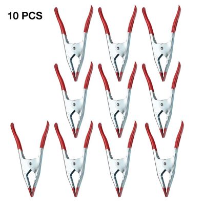 10PCS Spring Clamp Heavy Duty Metal Clip 4 Inch/6 Inch with PVC Coated Tips Handle