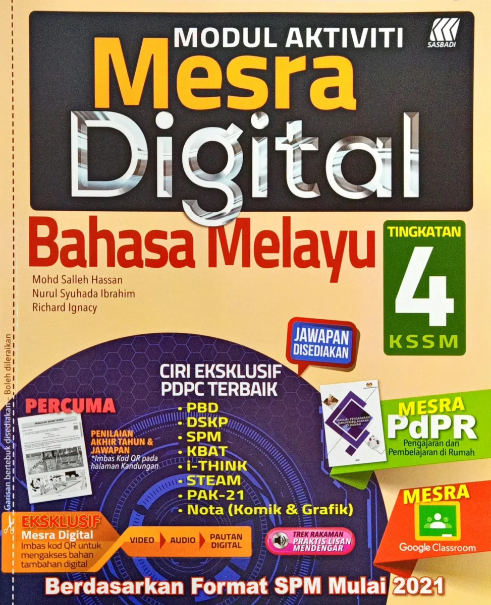 Buku Latihan Modul Aktiviti Mesra Digital Tingkatan 1 2 3 4 5 Edisi 2021 Bahasa Melayu English Matematik Lazada