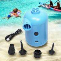 Inflatable Air Mattress Raft Pool Air Pump USB Recharageable Blue