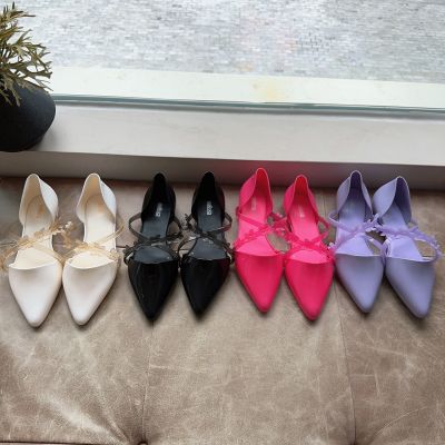【Ready Stock】NewMelissaˉWomens shoes, hollow flat sole sandals, pointed toe covers, beach
